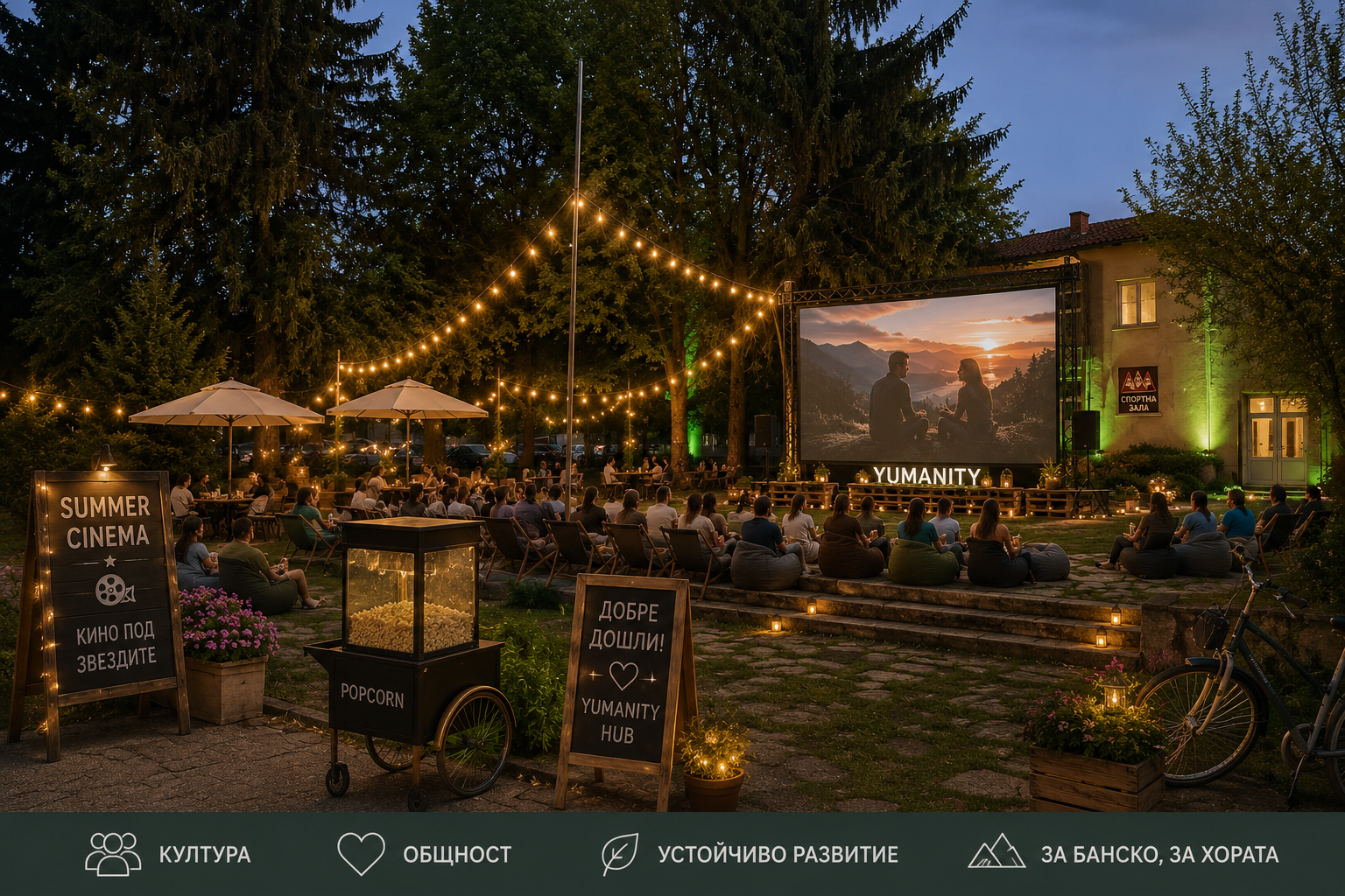 Open-air summer cinema event hosted by Yumanity