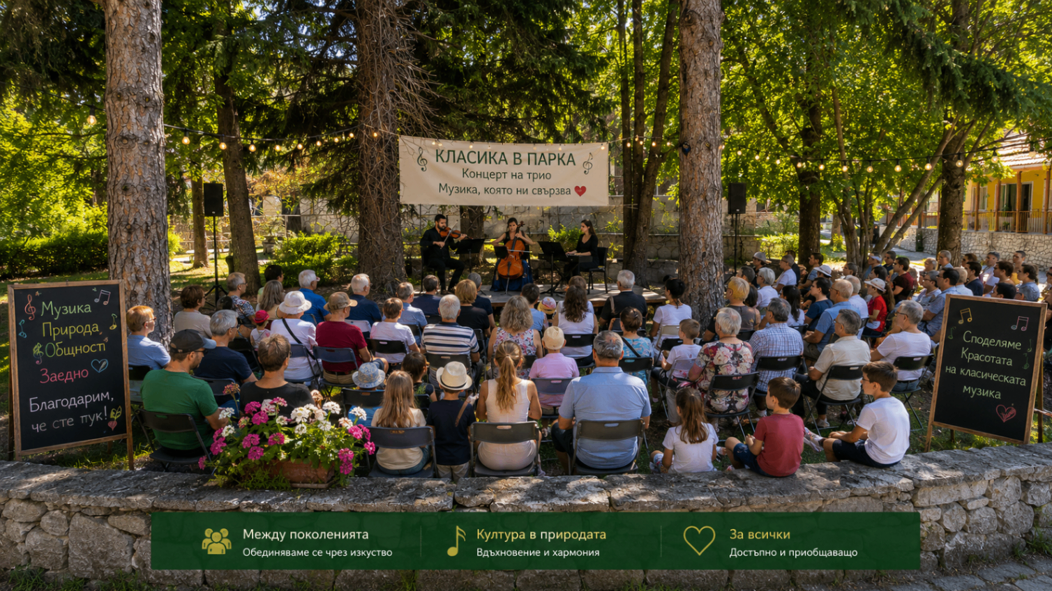 Large outdoor Yumanity community event in Bansko
